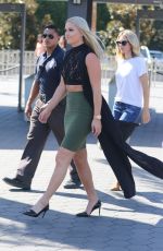 LINDSEY VONN on the Set of Extra TV in Los Angeles 10/10/2016