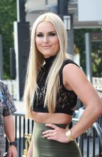 LINDSEY VONN on the Set of Extra TV in Los Angeles 10/10/2016