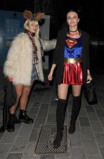 LOTTIE MOSS Leaves Star Studded Halloween Party in London 10/28/2016