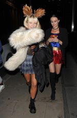 LOTTIE MOSS Leaves Star Studded Halloween Party in London 10/28/2016