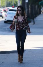 LUCY HALE in Tight Jeans Out in Studio City 10/10/2016
