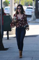 LUCY HALE in Tight Jeans Out in Studio City 10/10/2016