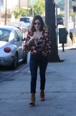 LUCY HALE in Tight Jeans Out in Studio City 10/10/2016