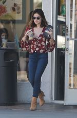 LUCY HALE in Tight Jeans Out in Studio City 10/10/2016