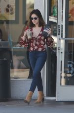 LUCY HALE in Tight Jeans Out in Studio City 10/10/2016