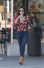 LUCY HALE in Tight Jeans Out in Studio City 10/10/2016