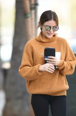 LUCY HALE Leaves a Starbucks in Los Angeles 10/13/2016