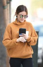 LUCY HALE Leaves a Starbucks in Los Angeles 10/13/2016