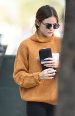 LUCY HALE Leaves a Starbucks in Los Angeles 10/13/2016