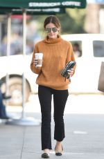 LUCY HALE Leaves a Starbucks in Los Angeles 10/13/2016