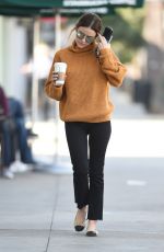 LUCY HALE Leaves a Starbucks in Los Angeles 10/13/2016