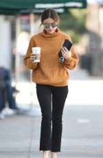 LUCY HALE Leaves a Starbucks in Los Angeles 10/13/2016