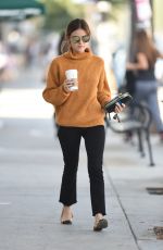 LUCY HALE Leaves a Starbucks in Los Angeles 10/13/2016