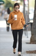 LUCY HALE Leaves a Starbucks in Los Angeles 10/13/2016