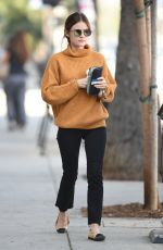 LUCY HALE Leaves a Starbucks in Los Angeles 10/13/2016