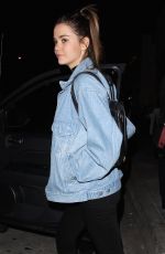 MAIA MITCHELL Out for Dinner in West Hollywood 10/07/2016