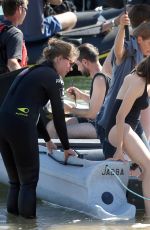 MARION COTILLARD in Swimsuit on the Set of 