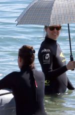 MARION COTILLARD in Swimsuit on the Set of 