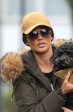 MEGAN MCKENNA Out with Her Dog in Essex 10/07/2016