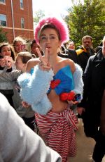 MILEY CYRUS at Campaigning for Hillary Clinton at George Mason University in Virginia 10/22/2016