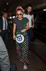 MILEY CYRUS at LAX Airport in Los Angeles 09/30/2016