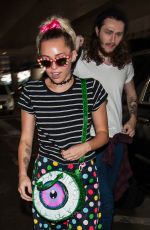 MILEY CYRUS at LAX Airport in Los Angeles 09/30/2016