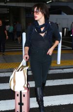 MILLA JOVOVICH at Los Angeles international Airport 10/02/2016