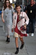 MILLIE BOBBY BROWN at Late Show with Stephen Colbert in New York 09/13/2016