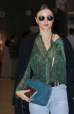 MIRANDA KERR at CDG Airport in Paris 10/04/2016