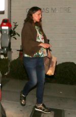 NATALIE PORTMAN Leaves Gracias Madre in West Hollywood 10/05/2016