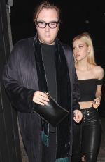 NICOLA PELTZ Out for Dinner in West Hollywood 10/19/2016