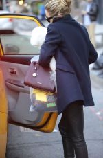 OLIVIA PALERMO Catches a Taxi in New York 10/12/2016