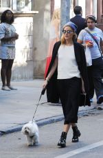 OLIVIA PALERMO Walks Her Dog Out in New York 10/18/2016