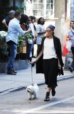 OLIVIA PALERMO Walks Her Dog Out in New York 10/18/2016