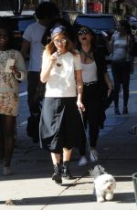 OLIVIA PALERMO Walks Her Dog Out in New York 10/18/2016