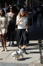 OLIVIA PALERMO Walks Her Dog Out in New York 10/18/2016