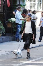 OLIVIA PALERMO Walks Her Dog Out in New York 10/18/2016