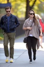 OLIVIA WILDE and Jason Sudeikis Out in Brooklyn 10/17/2016