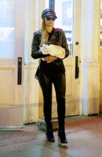 PARIS HILTON Leaves Her Apartment in New York 10/12/2016