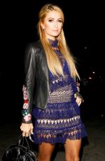 PARIS HILTON Out for Dinner at Delilah in West HOllywood 10/13/2016