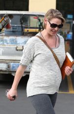 Pregnant KATHERINE HEIGL Out and About in Los Feliz 10/28/2016