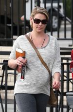 Pregnant KATHERINE HEIGL Out and About in Los Feliz 10/28/2016