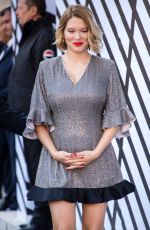 Pregnant LEA SEYDOUX at Louis Vuitton Fashion Show in Paris 10/05/2016