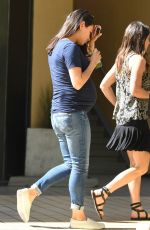 Pregnant MILA KUNIS Out and About in Studio City 10/21/2016