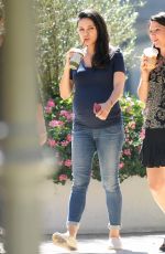 Pregnant MILA KUNIS Out and About in Studio City 10/21/2016