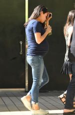 Pregnant MILA KUNIS Out and About in Studio City 10/21/2016