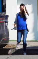 Pregnant MILA KUNIS Out and About in Studio City 10/25/2016