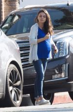 Pregnant MILA KUNIS Out and About in Studio City 10/25/2016