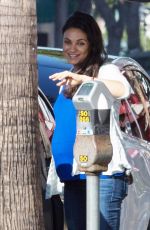 Pregnant MILA KUNIS Out and About in Studio City 10/25/2016