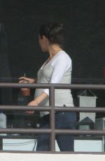 Pregnant MILA KUNIS Out for Coffee in Culver City 10/28/2016